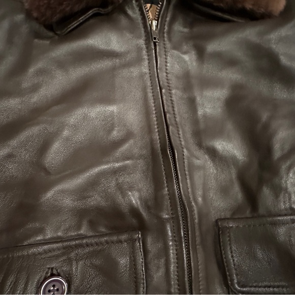 Men’s Brown REAL Leather jacket Size Small NWT - Picture 12 of 16